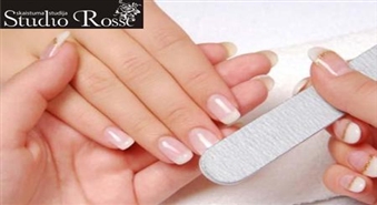 Eвропейский маникюр и педикюр с покрытием ногтей лаком или Shellac в салоне красоты «Studio Rosse»