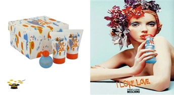 Komplekts Moschino I Love Love EDT 4,9ml+ 25ml dušas želeja+ 25ml ķermeņa losjons ar 57% atlaidi!