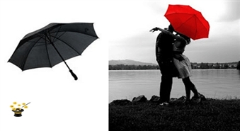 Elegants melns lietussargs rudens lietainajam laikam ar 50% atlaidi!