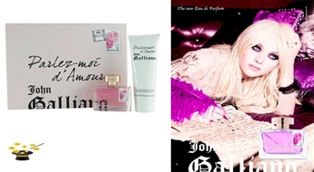 Komplekts John Galliano Parlez-Moi d'Amour EDP 50ml+ 125ml ķermeņa losjons ar 58% atlaidi!