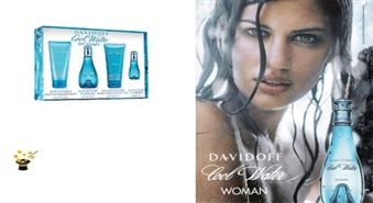 Komplekts Davidoff Cool Water women EDT 50ml+ķermeņa losjons 50ml+dušas želeja 75ml+ EDT 15ml  ar 42% atlaidi!