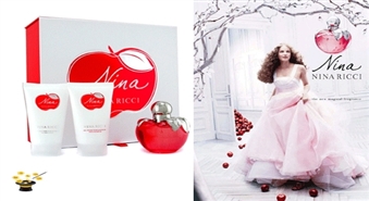 Komplekts Nina Ricci Nina EDT 80ml+ 100ml ķermeņa losjons+ 100ml dušas želeja ar 30% atlaidi!