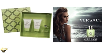 Komplekts Versace Versense women EDT 5ml+ 25ml dušas želeja+ 25ml ķermeņa losjons ar 50% atlaidi!