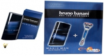 Komplekts vīriešiem Bruno Banani Magic Man EDT 50ml + Gillete Fusion Razor ar 45% atlaidi!