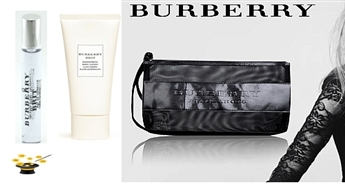 Burberry Brit women komplekts EDT 7,5ml+ 50ml ķermeņa losjons kosmētikas somiņā ar 58% atlaidi!