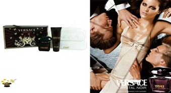 Komplekts Versace Crystal Noir EDT 90ml+ 100ml ķermeņa losjons+ Versace somiņa ar 30% atlaidi!