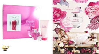 Elizabeth Arden Pretty komplekts EDP 50ml+EDP 5ml+ 100ml ķermeņa losjons ar 48% atlaidi!