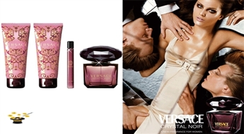 Lieliska dāvana! Komplekts Versace Crystal Noir EDT 90ml+ 100ml ķermeņa losjons+ 100ml dušas želeja+  EDT 10ml roll-on ar 23% atlaidi!