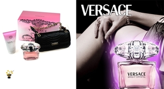 Versace komplekts Bright Crystal women EDT 90ml + 100ml ķermeņa pieniņš + rokassomiņa  ar 40% atlaidi!
