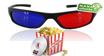 Izbaudi filmas un spēles jaunā kvalitātē - “Red blue cyan” 3D brilles ar 57 % atlaidi