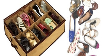 3.05Ls/4.34€ par pagājušās sezonas apavu un citu priekšmetu glabāšanas kasti "Under shoes" ar 12 nodalījumiem!