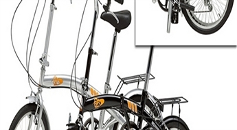 105Ls par kompakto salokāmo 16 collu velosipēdu "Born2ride" ar Shimano piedziņu un V veida bremzēm! Brauciet savā pilsētā vai gatavotieties ceļojumam ar velosipēdu!