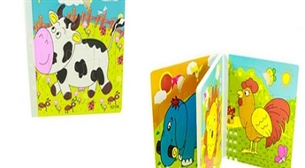 3Ls par puzzles grāmatu bērniem! Tavam bērnam noteikti patiks krāsainie dzīvnieciņi!