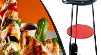 8Ls par dārza grilu "Chrome Barbecue"! Svaigi cepta gaļa svaigā gaisā, mmm!