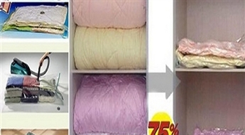 Sākot no 4Ls/5.69€ par dažādu izmēru vakuuma maisiem, kas paredzēti ērtai apģērba uzglabāšanai!