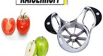 4Ls/5.69€ par dārzeņu un augļu griezēju “Kaiserhoff”, kas palīdzēs sagriezt produktu 8 vienādās daļās un izņems arī serdi!