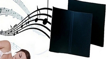 6Ls/8.54€ par spilvenu "Pillow speakers" ar iebūvētu stereo atskaņotāju. Patīkamam miegam!