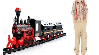 No 7Ls/9.96€ par rotaļu vilcieniņiem ar staciju, vagoniņiem un sliedēm! Tava bērna priekam!