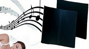 6Ls/8.54€ par spilvenu "Pillow speakers" ar iebūvētu stereo atskaņotāju. Patīkamam miegam!