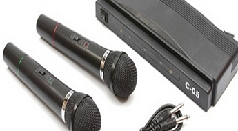 20Ls/28.46€ par mikrofonu komplektu “Herostar C-05”! Jautriem karaokes vakariem draugu lokā!