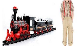 No 7Ls/9.96€ par rotaļu vilcieniņiem ar staciju, vagoniņiem un sliedēm! Tava bērna priekam!