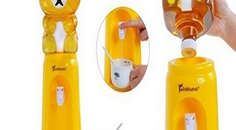 8Ls/11,42€ par rotaļīgu ūdens trauku "Rilakkuma" bērniem, kas var uzņemt līdz pat 8 glāzēm ūdens!