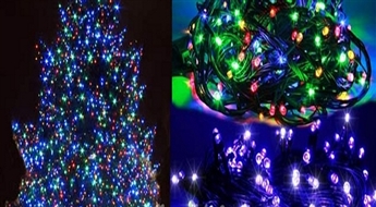 4Ls/5.69€ par baltu vai krāsainu LED lapiņu virteni Ziemassvētku eglītes rotāšanai!