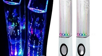 20Ls/28.46€ par oriģināliem skaļruņiem “Dancing Water Speakers” ! Pārvērt mūzikas klausīšanās procesu par krāsainiem ūdens svētkiem!
