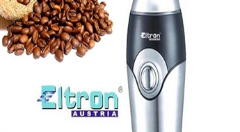 9Ls/12.81€ par elektrikso kafijas pupiņu maļamo mašīnu "Eltron-2013"! Baudiet svaigi maltu kafiju ik rītu!