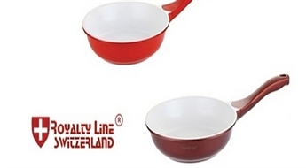 No 10.80Ls/15.37€ par 24 vai 28 cm diametrā pannām no "Royalty Line Switzerland" ar keramisko pārklājumu! Piedāvājumā 3 dažādas krāsas!
