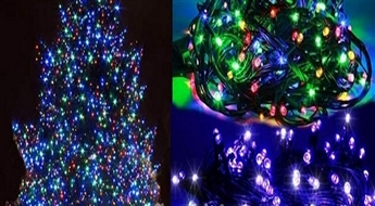 4Ls/5.69€ par baltu vai krāsainu LED lapiņu virteni Ziemassvētku eglītes rotāšanai!
