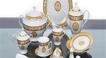 75.99Ls/108.12€ par greznu un elegantu kvalitatīva porcelāna 57-daļu trauku komplektu "Madonna"!