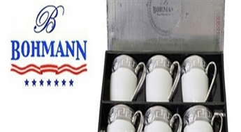 14Ls/19.92€ par 6 porcelāna krūzīšu komplektu "Bohmann"!