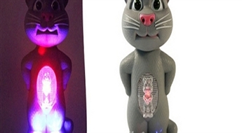 6Ls/8.54€ par jautro kaķi Tomu “Tom Flach Electric Cat”, kurš mirgo, staigā un dzied!