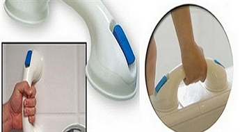 4.05Ls/5.76€ par ērto un drošo vakuuma dušas vai vannas rokturi "Safety Grip Handle"! Mazgājies droši!