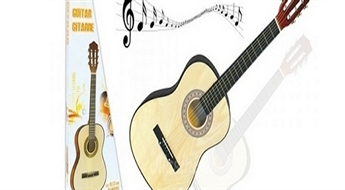 20.99Ls/29.87€ par muzikalitāti veicinošu koka ģitāru! Jautriem vakariem dziesmu pavadībā!