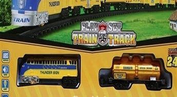 No 10.20€/7.17Ls par rotaļu vilcieniņiem "Train Track" ar staciju, vagoniņiem un sliedēm! Tava bērna priekam!