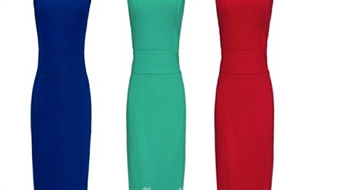 17.25€/12.12Ls par dažādu krāsu elegantu kleitu ar īsajām rokām un spīdīgu rotu priekšā!