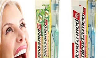 TIKAI 2.85€/2Ls par komplektu žilbinošam smaidam - "Bleand-a-med" zobu pasta + "Oral B" zobu birste!