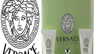 No 9.10€/6.40Ls par "Versace Eau de Parfum" vai “Versace Versense kit” mini tualetes ūdens, dušas želejas un ķermeņa losjona komplektu!