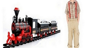 No 7.11€/5Ls par rotaļu vilcieniņiem ar staciju, vagoniņiem un sliedēm! Tava bērna priekam!
