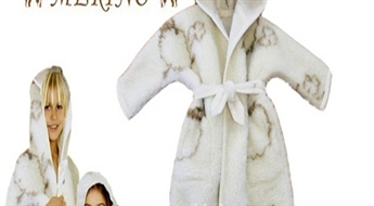 No 13.50€/9.46Ls par siltu un maigu, 100% Merino aitas vilnas halātu ar kapuci bērniem!