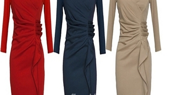 18.50€/13Ls par sievišķīgu un elegantu kleitu ar skaistu dekoru gurnos!