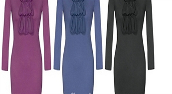 15.35€/10.79Ls par skaistu sieviešu kleitu ar skaistu apdari kakla zonā! Esi eleganta ik dienu!