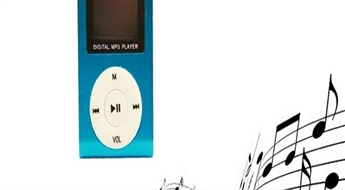 5.95€/4.18Ls par ērtu, stilīga dizaina mini MP3 atskaņotāju ar austiņām!