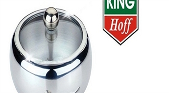7.55€/5.31 par kvalitatīvu un elegantu “KingHoff” cukurtrauku ar karoti!