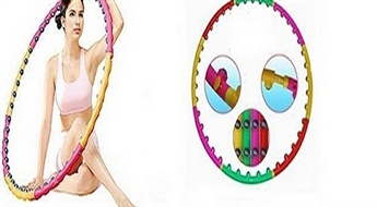 10Ls “MASAGE HOOP” masāžas vingrošanas riņķis, kurš palīdz samazināt liekos taukus vidukļa zonā, stiprina muskuļus un uzlabo asinsriti. Ar “MASAGE HOOP” - esi apburoši slaida!