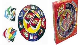 6Ls par jautru "UNO Spin" kāršu spēle visai ģimenei!