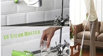 14Ls par unikālo 4in1 X6 STEAM MASTER tvaika slotu ar maināmiem uzgaļiem pēc nepieciešamības! Atvieglo mājas tīrīšanu!