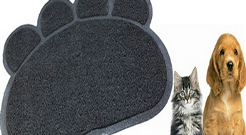 Tikai 3.05Ls par ķepu formas paklājiņu dzīvniekiem "Paw print litter mat"! Palutiniet savu mīluli!